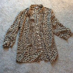 Banana Republic Leopard print blouse